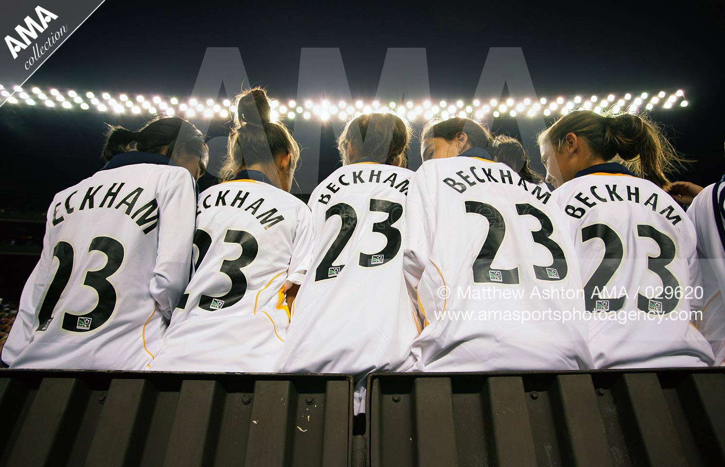 24 February 2008 - International Soccer - Pan-Pacific Championship, Hawaii - LA Galaxy v Sydney FC - Fans of David Beckham wearing replica shirts