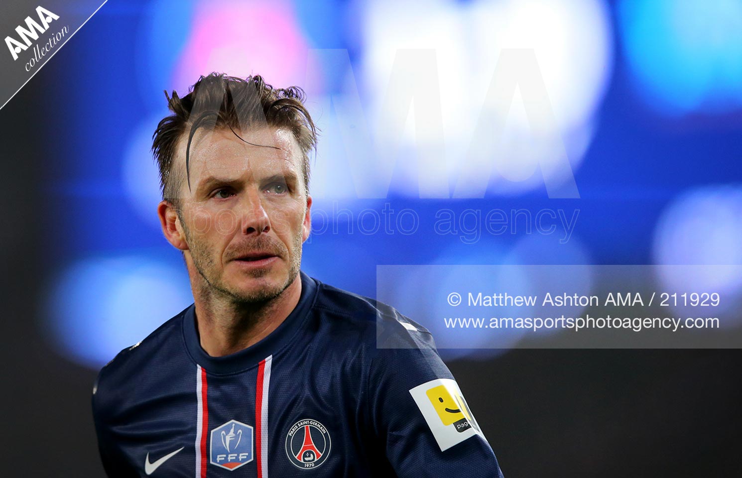 27 February 2013 - French League Cup - Coupe de France - Quarter Final - PSG - Paris Saint-Germain v Olympique de Marseille - David Beckham PSG
