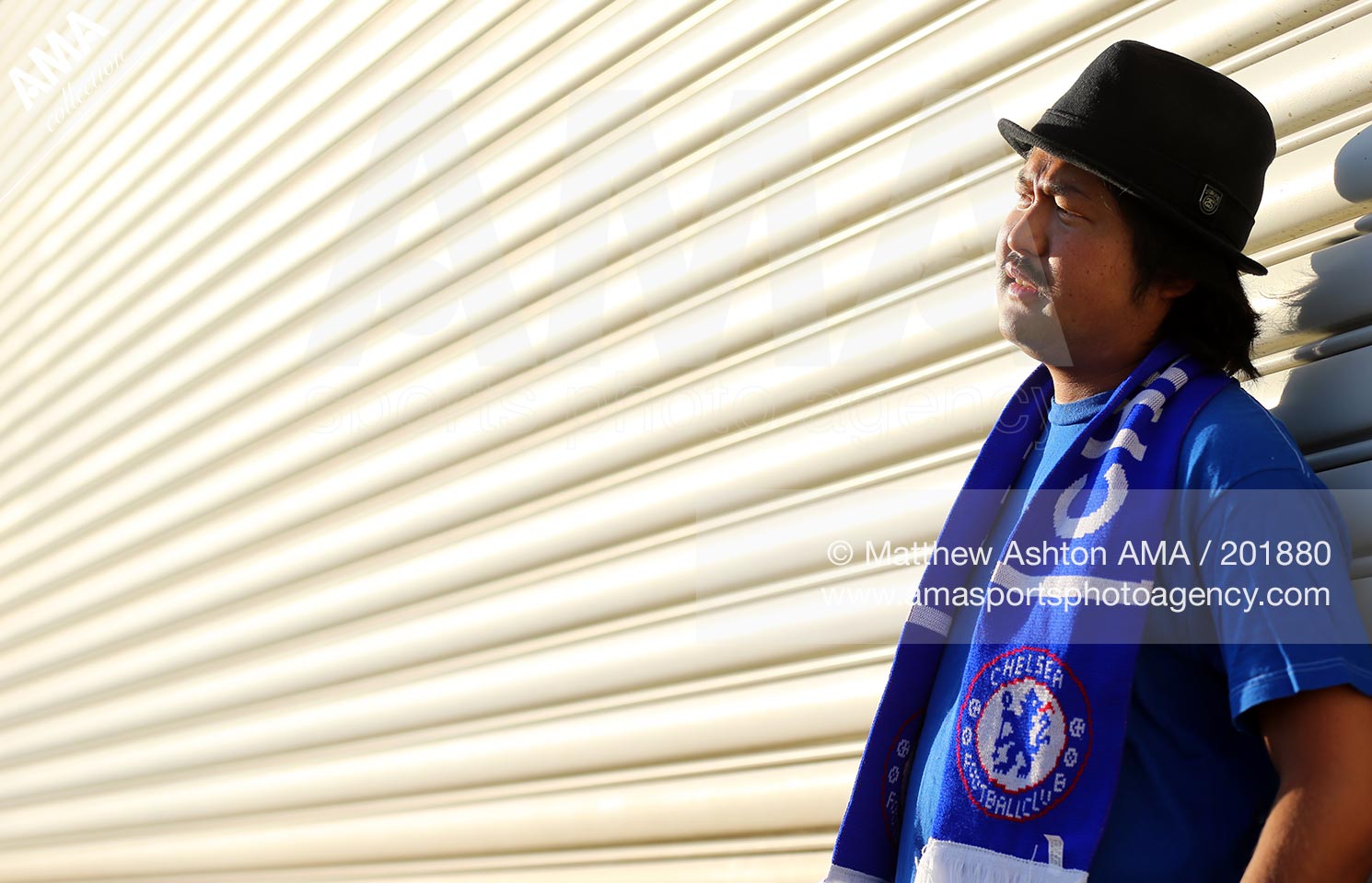 15 December 2012 - FIFA Club World Cup 2012 Final - Corinthians v Chelsea - A Japanese fan of Chelsea