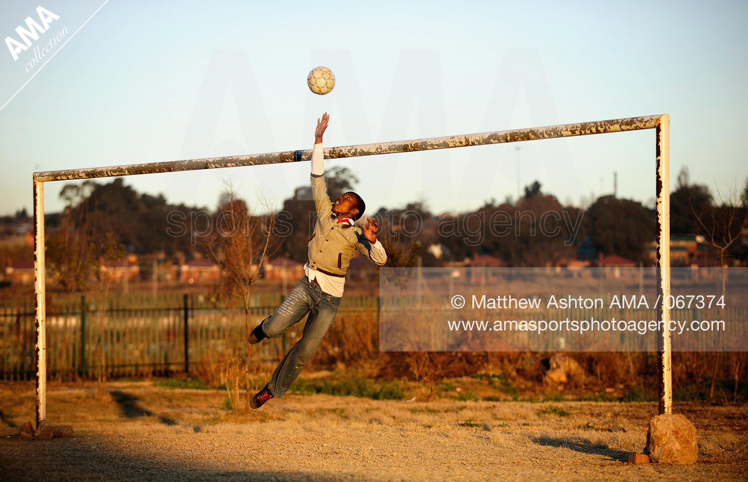 26 June 2009 - South Africa Football - Children playing football in the township of Soweto, Johannesburg, in South Africa