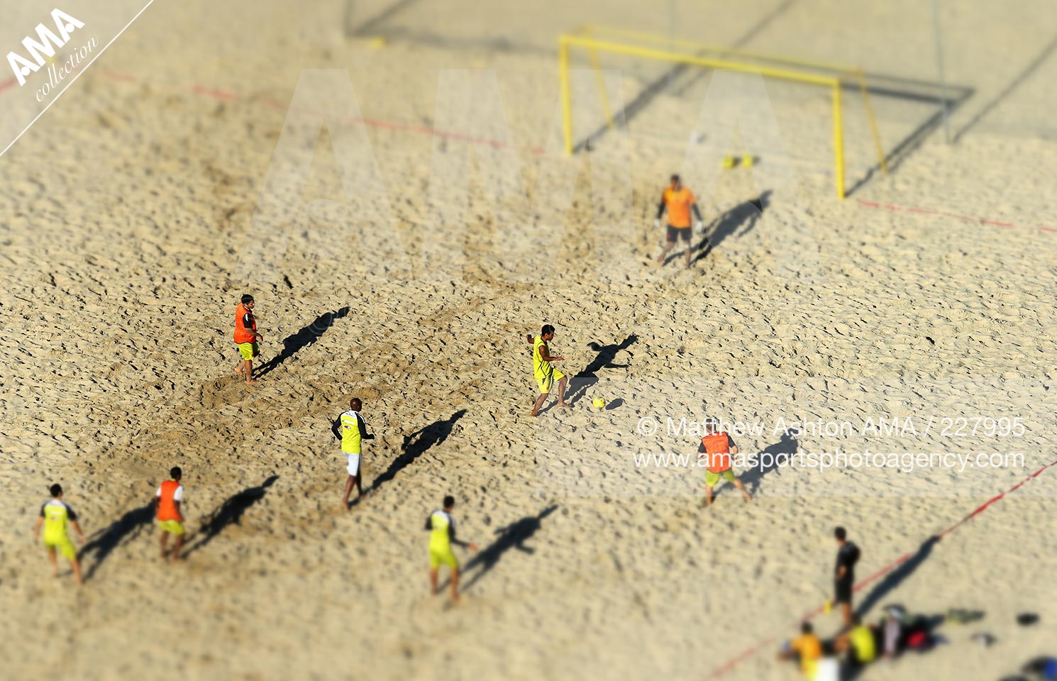 04 July 2009 - Brazil Football Culture - Beach football / soccer being played on a sand pitch on the Copacabana Beach in Rio de Janeiro, Brazil