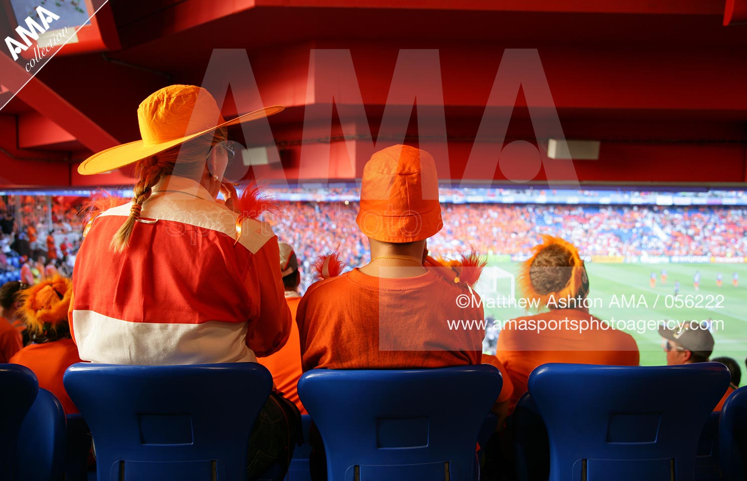 21 June 2008 - Euro 2008 - Quarter Final - Euro 2008 - Quarter Final - Netherlands v Russia Fans of the Netherlands watch the game in the St-Jakob Park stadium