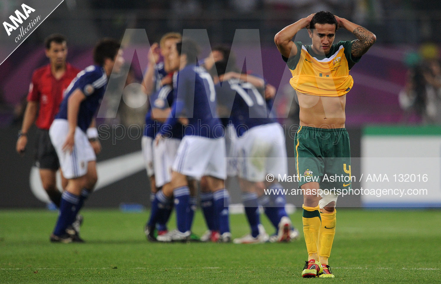 29th January 2011 - Asian Cup 2011 - Final - Australia v Japan - A dejected Tim Cahill of Australia after Tadanari Lee of Japan scored to make it 0-1