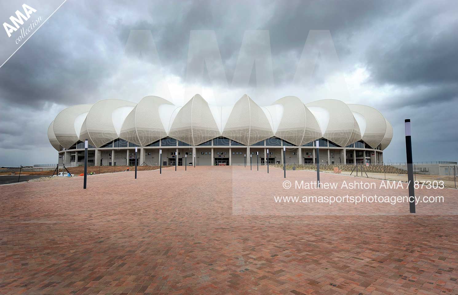 Nelson Mandela Bay Stadium, Port Elizabeth, South Africa. It will be one of the host stadiums for the 2010 FIFA World Cup. The stadium has a planned capacity of 46500