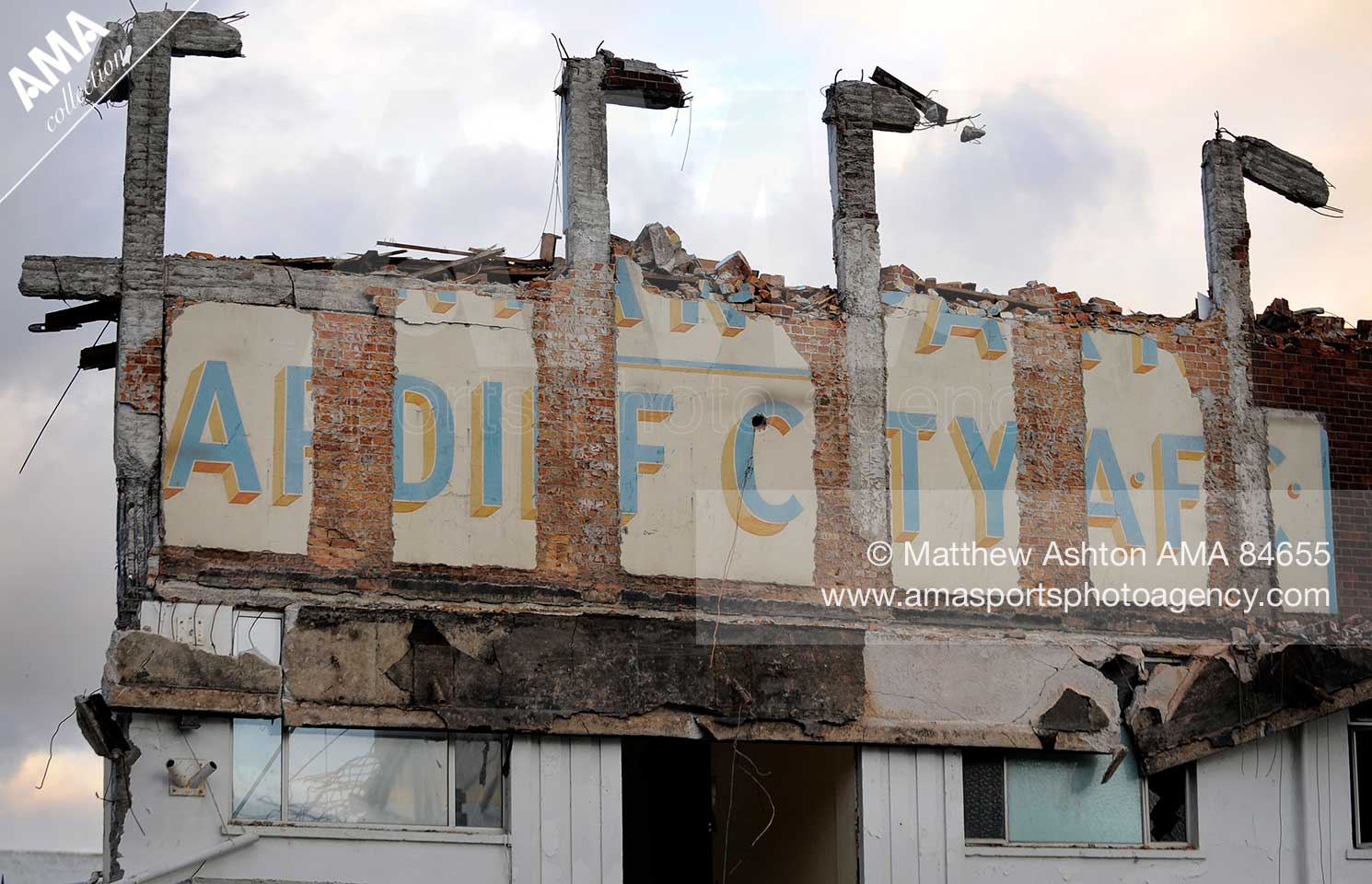 The demolition of the old ground of Ninian Park - Cardiff City Stadium