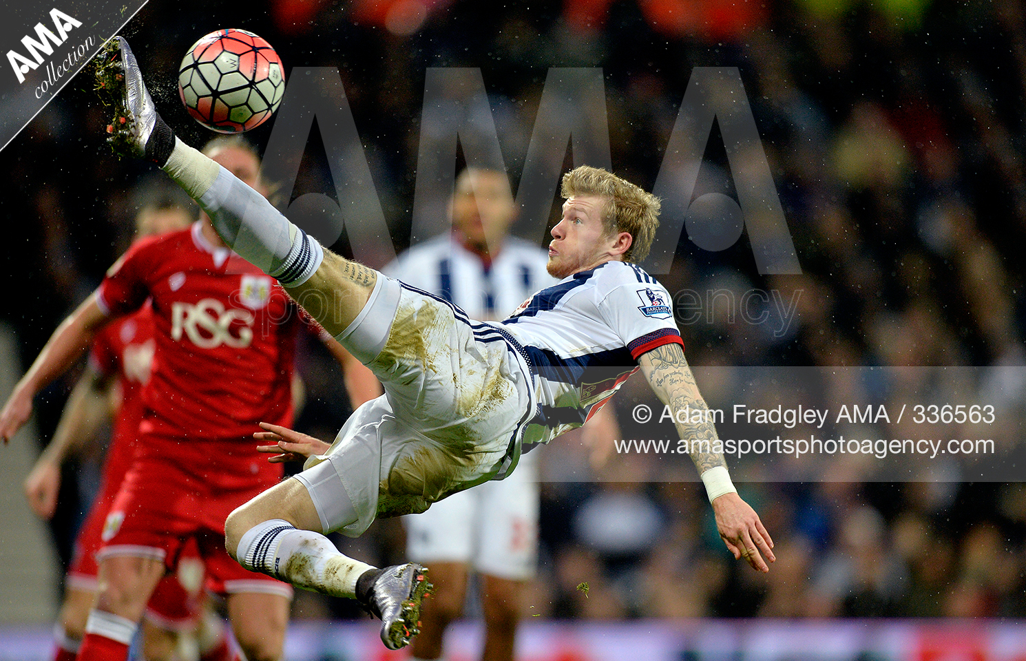 Emirates FA Cup - West Bromwich Albion v Bristol City James McClean of West Bromwich Albion attempts a scissor kick to shoot at goal but his shot is saved by the keeper