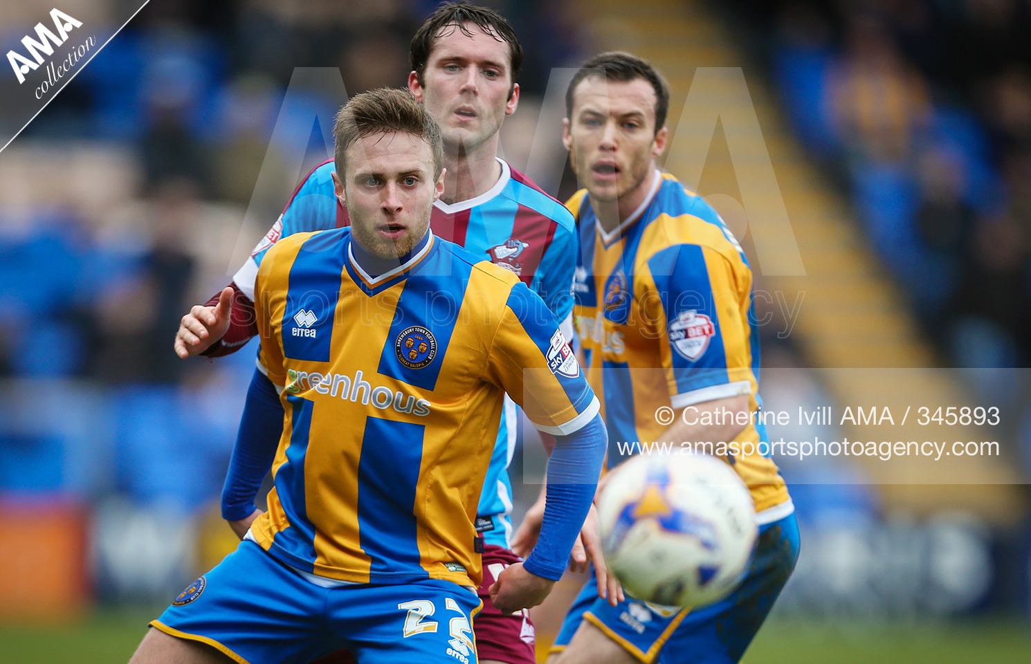 12 March 2016 Sky Bet League One - Shrewsbury Town v Scunthorpe United © Catherine Ivill / AMA 345893