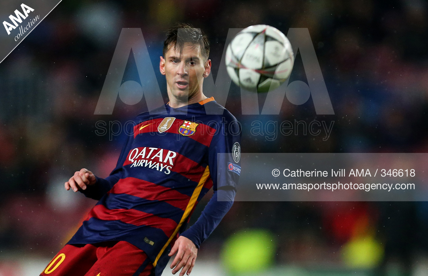 16 March 2016 UEFA Champions League round of 16 second leg - FC Barcelona v Arsenal - Lionel Messi of FC Barcelona © Catherine Ivill / AMA 346618