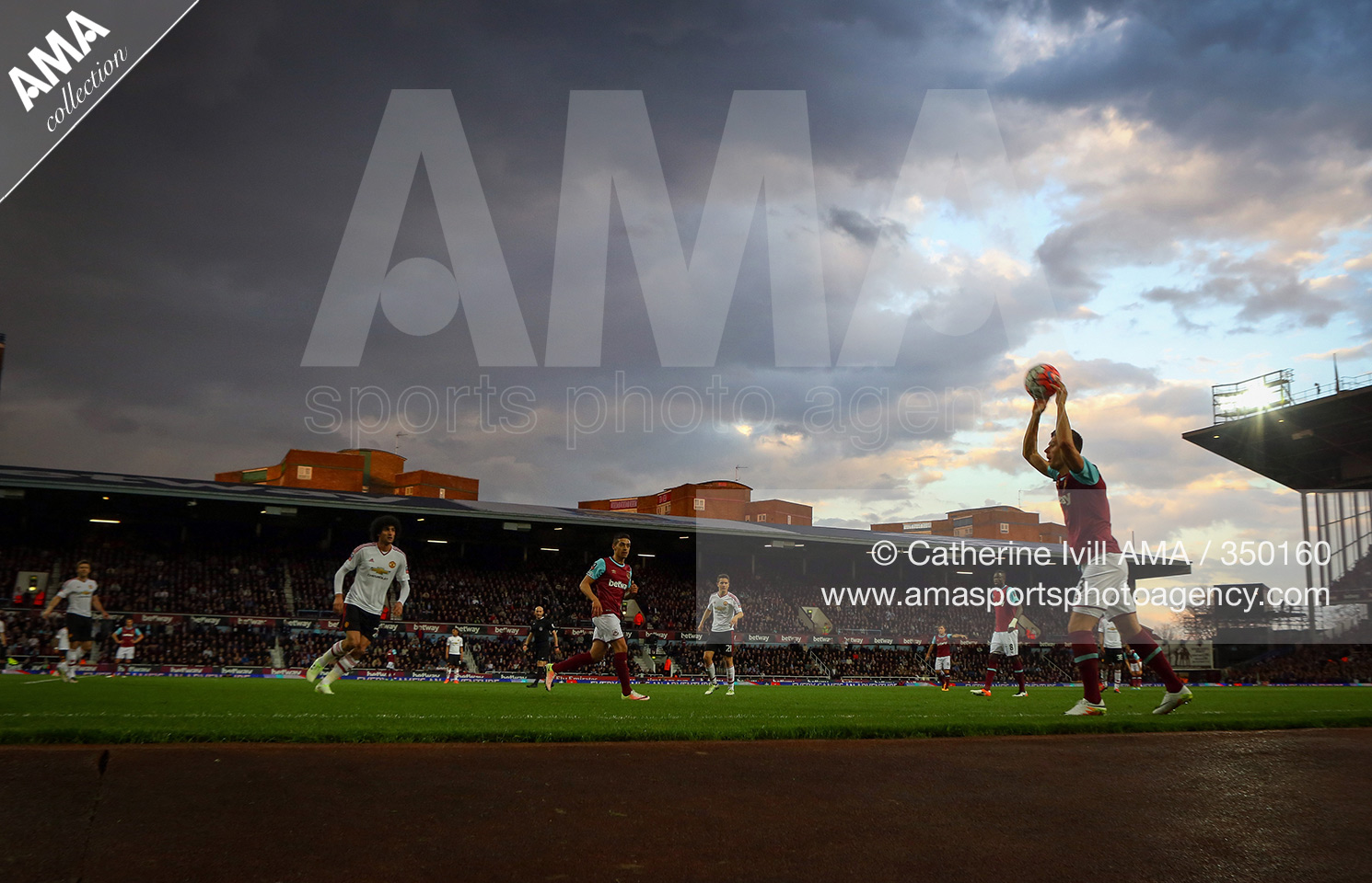 The Emirates FA Cup Sixth Round replay - West Ham United v Manchester United - Aaron Cresswell of West Ham United takes a throw in at the Boleyn stadium, home of West Ham United