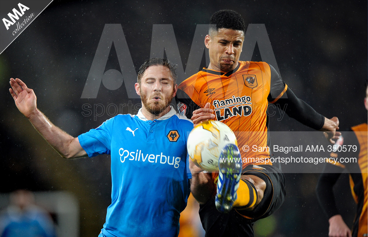 Sky Bet Championship - Hull City v Wolverhampton Wanderers - James Henry of Wolverhampton Wanderers and Curtis Davies of Hull City