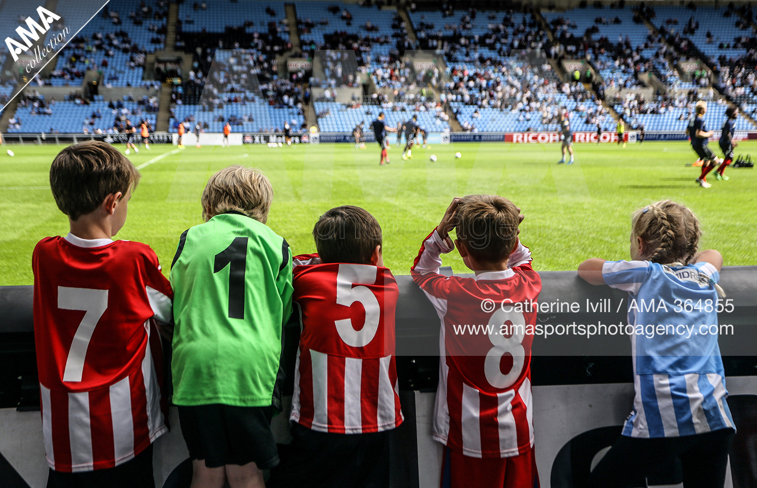 Sky Bet League One - Coventry City v Shrewsbury Town - Young fans in kits watch the match