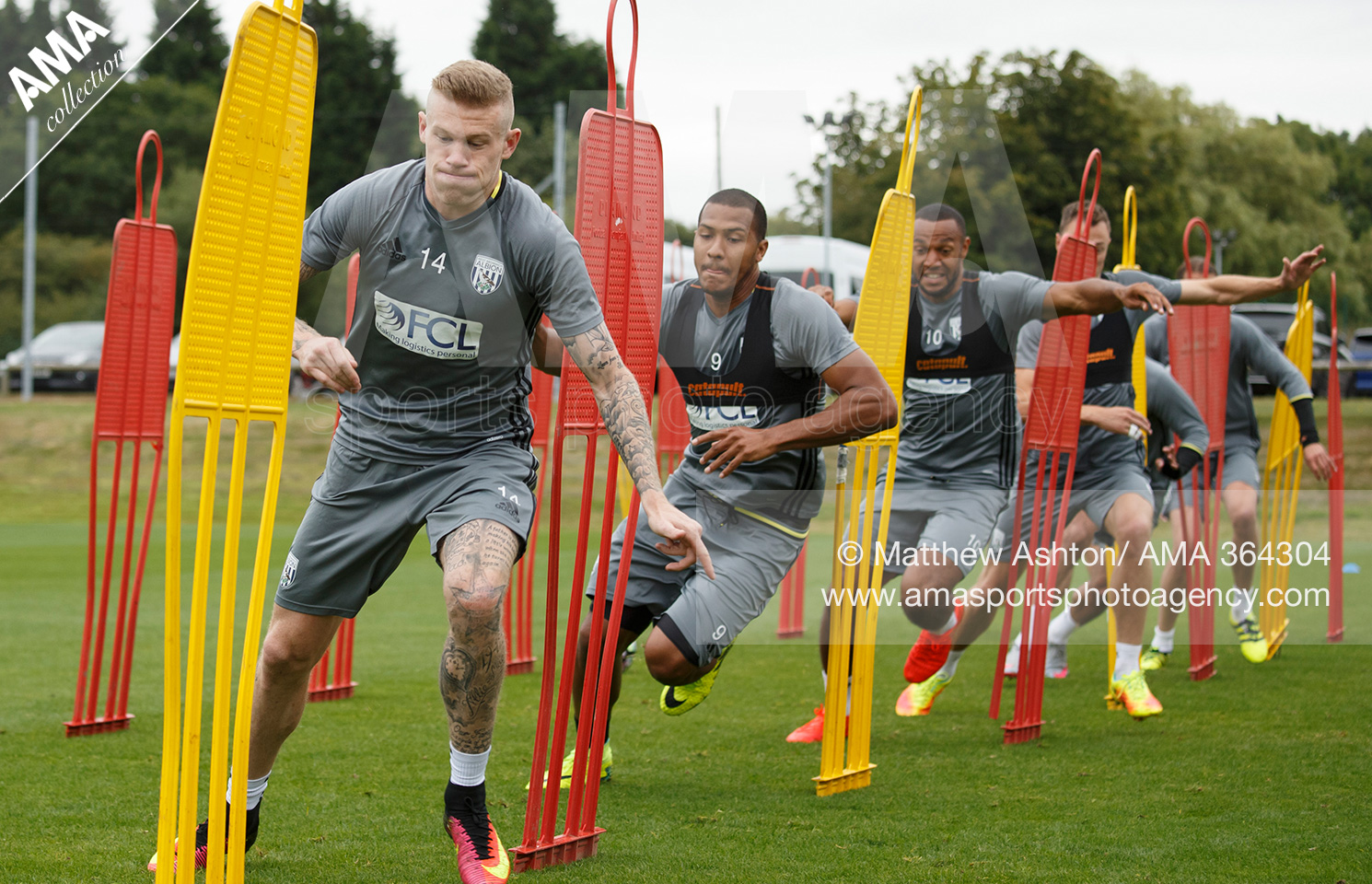 West Bromwich Albion Training - James McClean and Salomon Rondon of West Bromwich Albion
